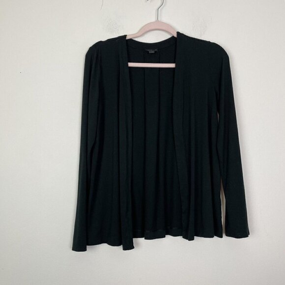J. Jill Wearever Collection Womens Split-Back Open Cardigan Sweater XS Black - Picture 1 of 6